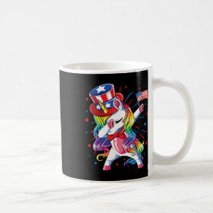 Unicorn 4th Of July Uncle Sam Girls American Flag Coffee Mug