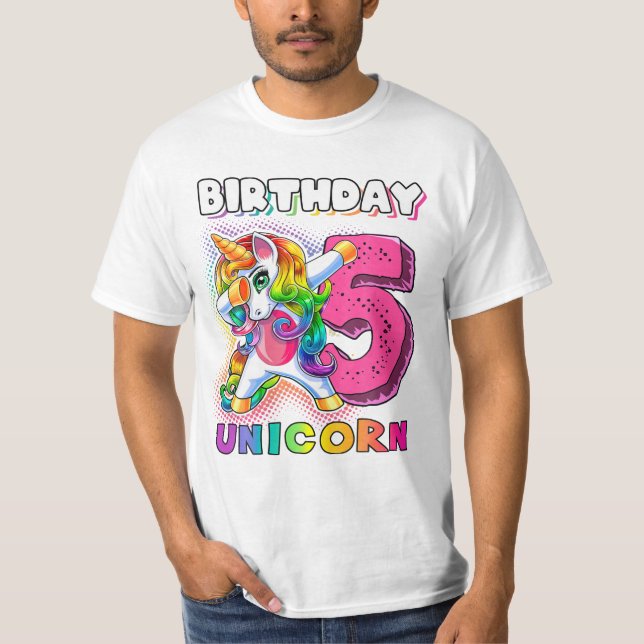 Unicorn 5 Dabbing Unicorn T-Shirt (Front)
