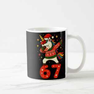Unicorn 67 Meme Six Seven Funny Christmas  Coffee Mug