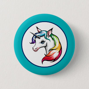 Unicorn  6 cm round badge