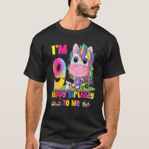 Unicorn 9th Birthday 9 Years Old Girls Princess P T-Shirt