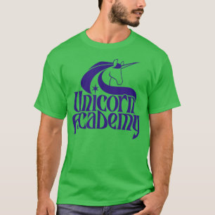 Unicorn Academy Silhouettes  Front and Back Print  T-Shirt