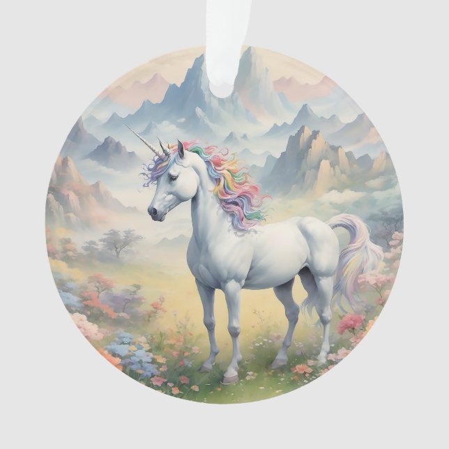 Unicorn Acrylic Ornament (Front)