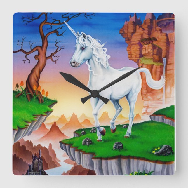 Unicorn acrylic wall clock (Front)
