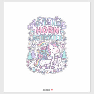 Unicorn Adventure Horn Activated Cute Pastel Graph