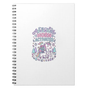 Unicorn Adventure Horn Activated Cute Pastel Graph Notebook