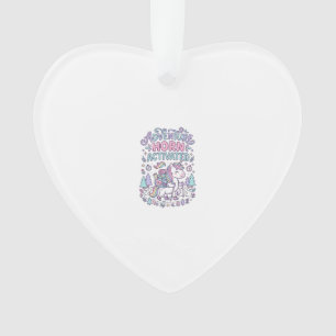 Unicorn Adventure Horn Activated Cute Pastel Graph Ornament
