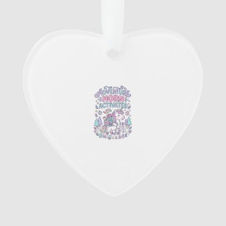 Unicorn Adventure Horn Activated Cute Pastel Graph Ornament