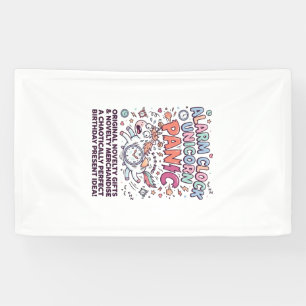 Unicorn Alarm Clock Unicorn Panic Bold Typography Banner