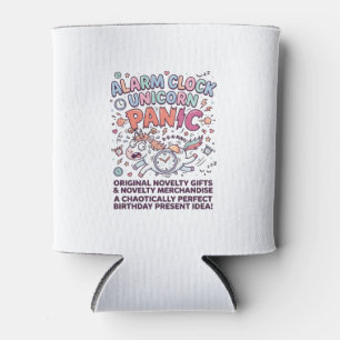 Unicorn Alarm Clock Unicorn Panic Bold Typography Can Cooler