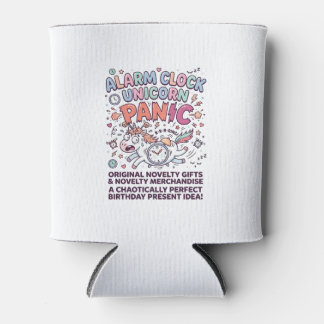 Unicorn Alarm Clock Unicorn Panic Bold Typography  Can Cooler