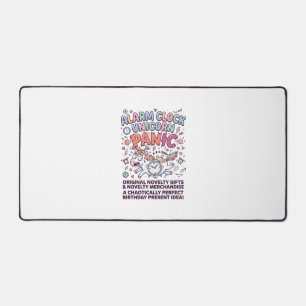 Unicorn Alarm Clock Unicorn Panic Bold Typography  Desk Mat