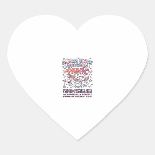 Unicorn Alarm Clock Unicorn Panic Bold Typography  Heart Sticker
