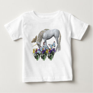 Unicorn And Butterflies Baby T-Shirt