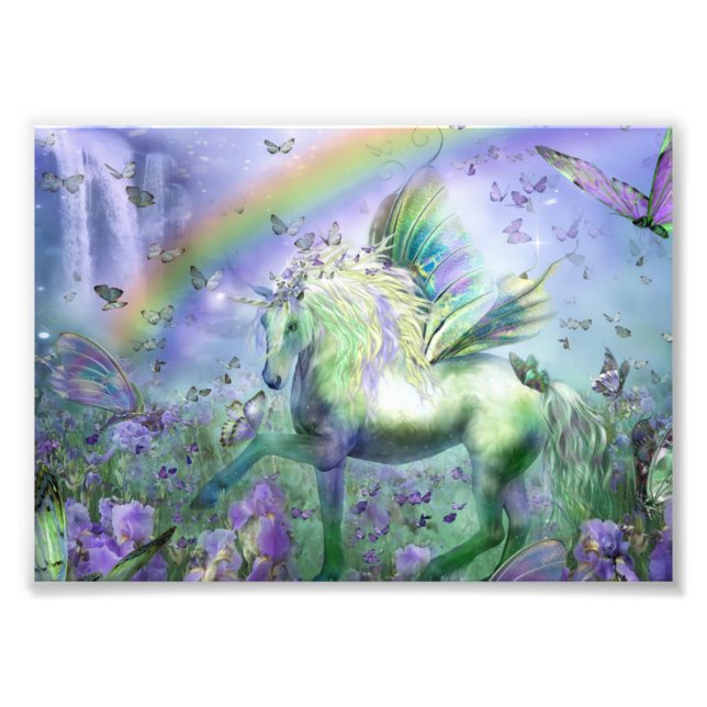 unicorn and butterflies photo print (Front)