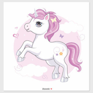 Unicorn and Butterflies Sticker