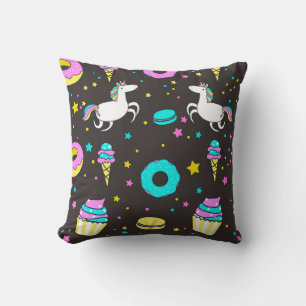 Unicorn and Dinosaur pattern Cushion