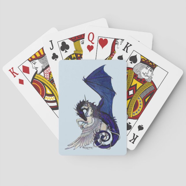Unicorn and Dragon playing cards (Back)