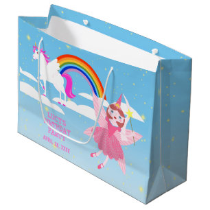 Unicorn and Fairy Magic Birthday Party Large Gift Bag