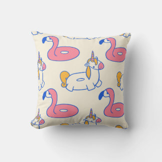 Unicorn and Flamingo Fun Cushion