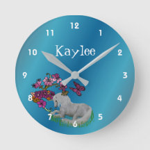 Unicorn And Flowers Personalized Name