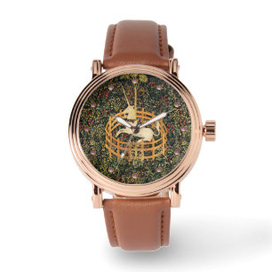 UNICORN AND GOTHIC FANTASY FLOWERS,FLORAL MOTIFS WATCH