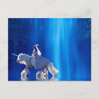 Unicorn and his mistress postcard