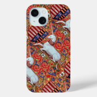 UNICORN AND MEDIEVAL FANTASY FLOWERS,FLORAL MOTIFS