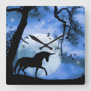 Unicorn and Moon Clock