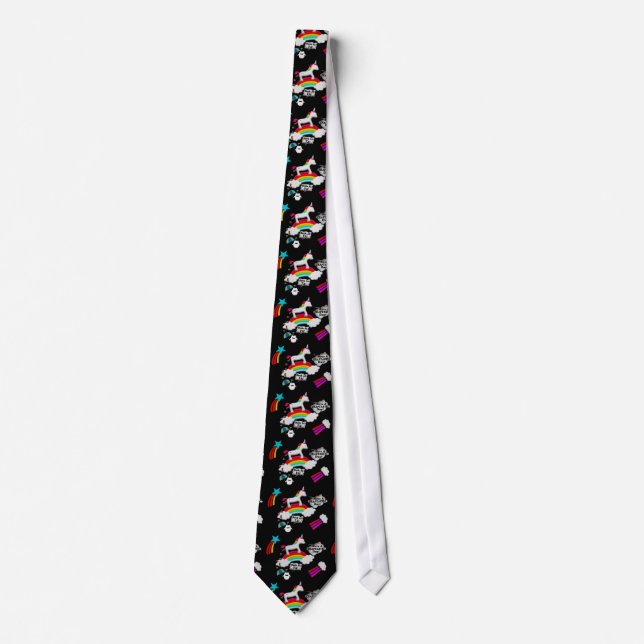 Unicorn And Penguin Craptastic Day Tie (Front)