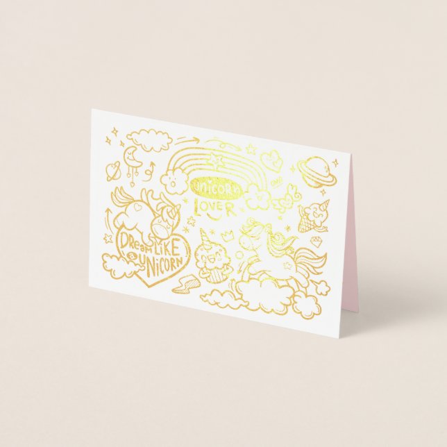 Unicorn and Pony Birthday Card (Front)