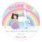 Unicorn and Princess Birthday Thank You Favour