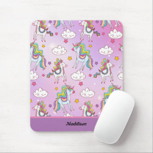 Unicorn and Rainbow Customisable  Mouse Pad