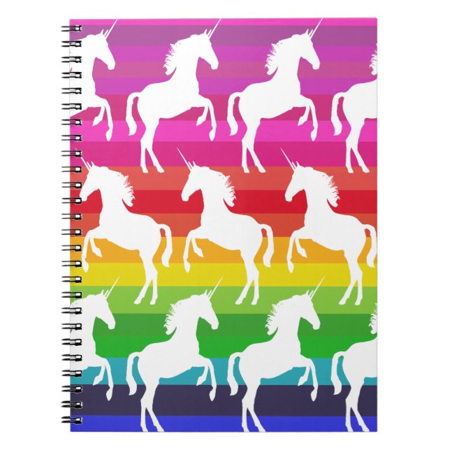 Unicorn and Rainbow Notebook (Front)
