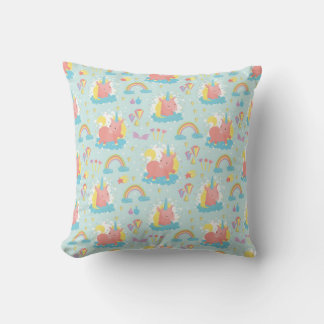 Unicorn and Rainbow Pattern Cushion