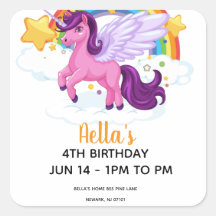 Unicorn and Rainbows Birthday