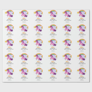 Unicorn and Rainbows Birthday Wrapping Paper