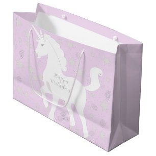 Unicorn and Stars Large Gift Bag