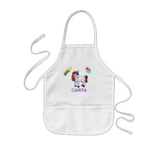 Unicorn and Stars Personalised Kids Apron