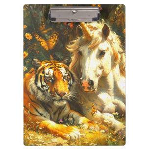 Unicorn and Tiger Clipboard