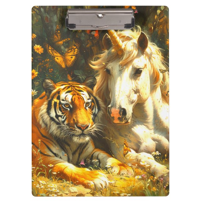 Unicorn and Tiger Clipboard (Front)