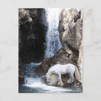 Unicorn and Waterfall Postcard