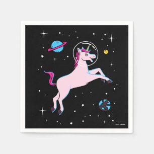 Unicorn Animals In Space Napkin
