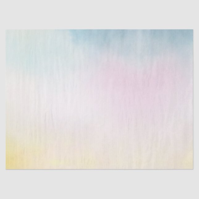 Unicorn Aqua Pink Yellow Tie Dye Tissue Paper (Front)