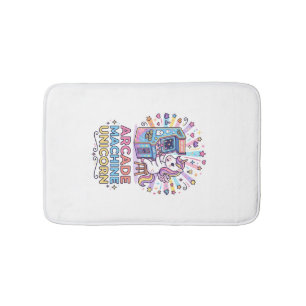 Unicorn Arcade Machine Unicorn Print Ready POD Art Bath Mat