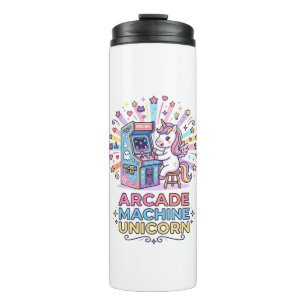 Unicorn Arcade Machine Unicorn Print Ready POD Art Thermal Tumbler