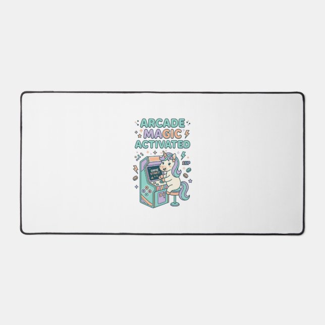 Unicorn Arcade Magic Activated Trendy Product Grap Desk Mat (Front)