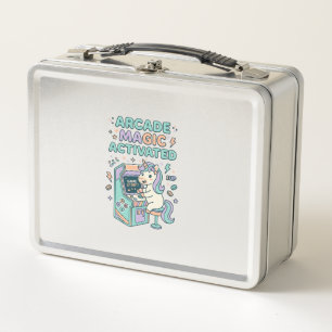 Unicorn Arcade Magic Activated Trendy Product Grap Metal Lunch Box