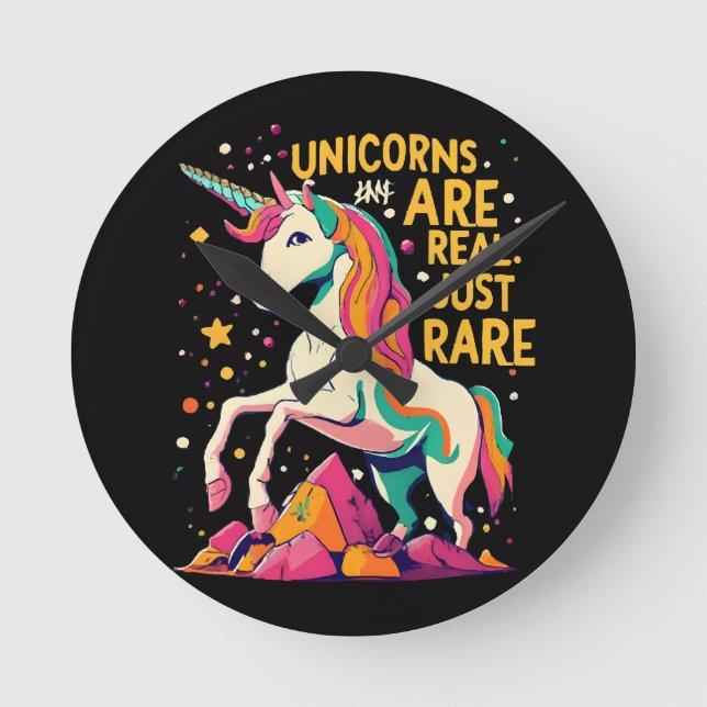 Unicorn are real just rare round clock (Front)