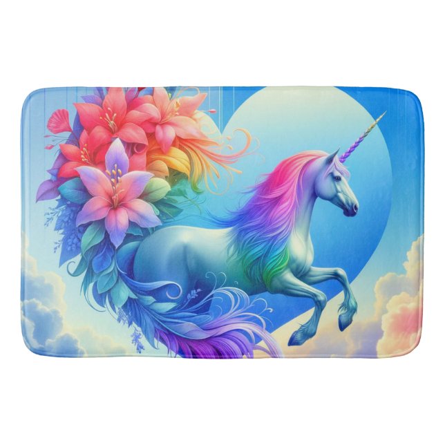 Unicorn Art Bath Mat (Front)